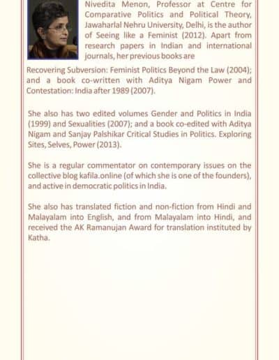 Annual Lecture by Prof. Nivedita Menon