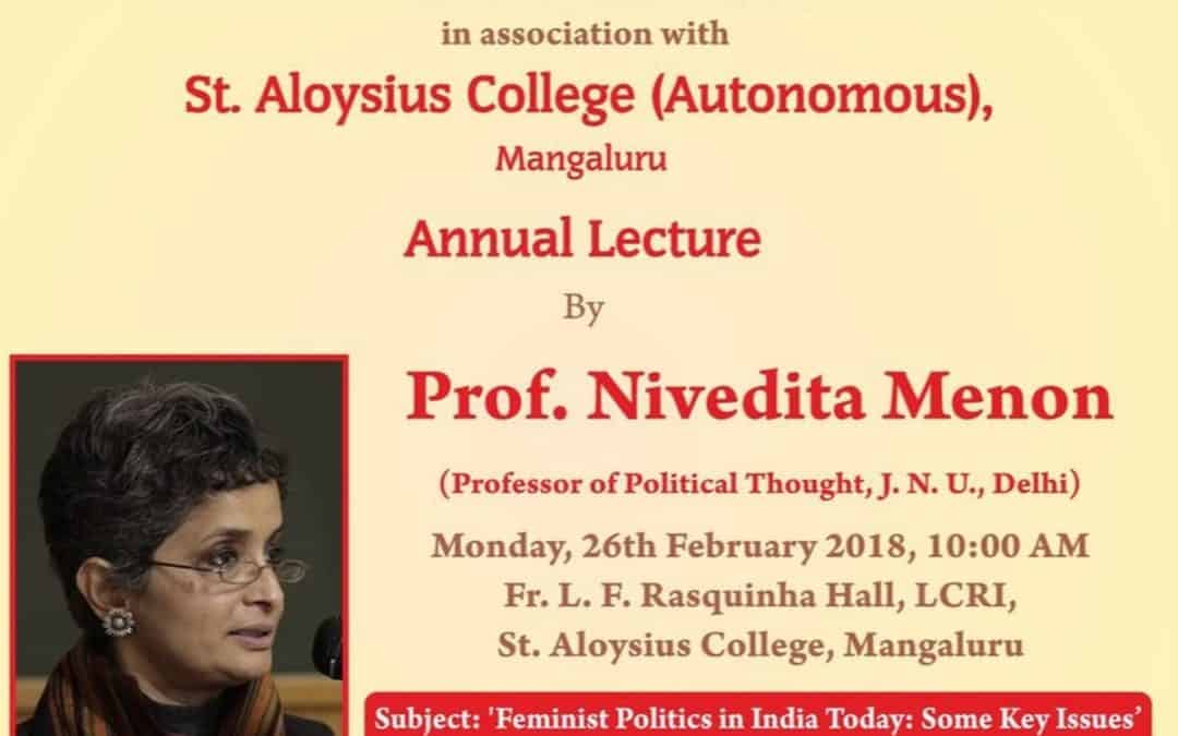 Annual Lecture by Prof. Nivedita Menon